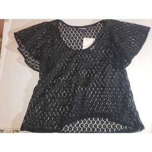 Woman's Joe Boxer Black  Lace Top Size L New with Tag  79% Cotton